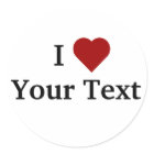 Autocollants I Heart (personnalisation)