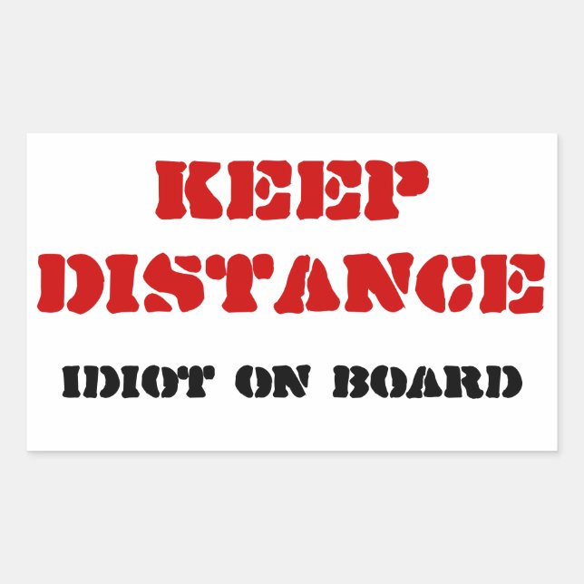 Autocollants Idiot on Board (Devant)