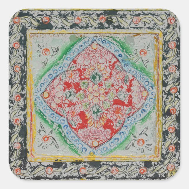 Autocollants indiens en carreaux (Devant)