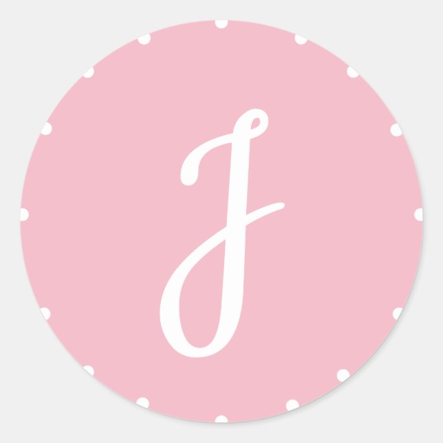 Autocollants initiale chic rose clair (Devant)
