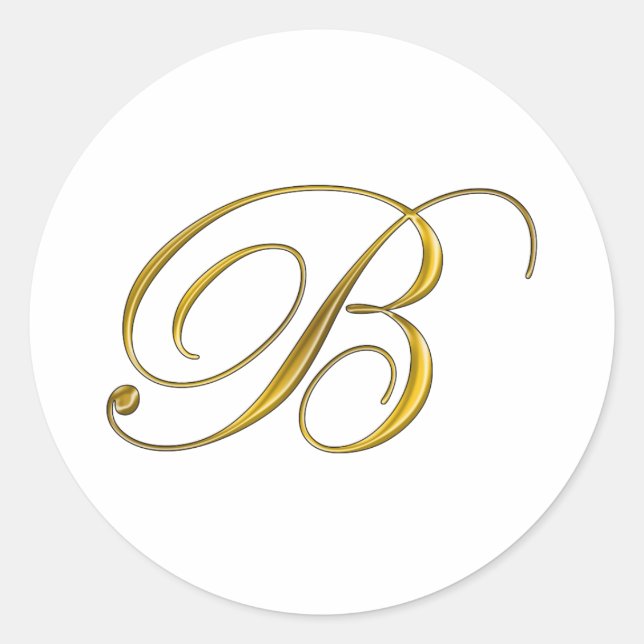Autocollants initiale monogramme or B (Devant)