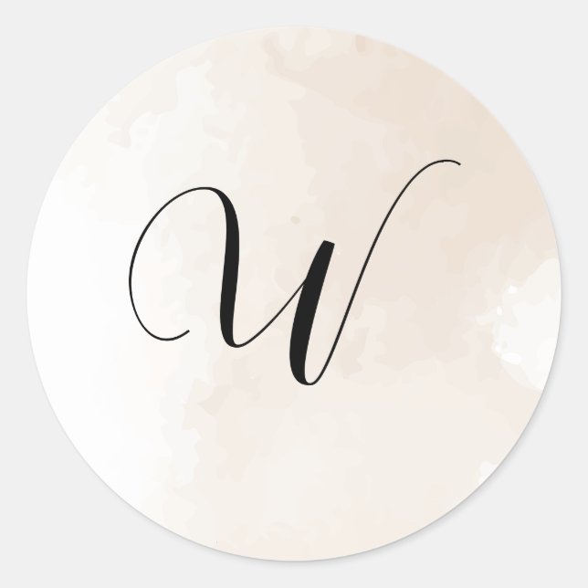 Autocollants initiaux d'invitation de mariage (Devant)