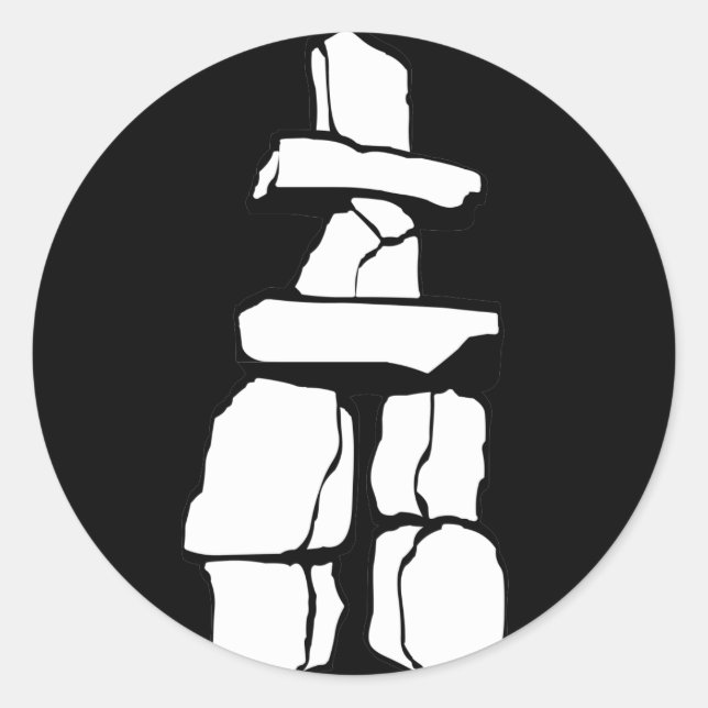 Autocollants inukshuk inuit Vancouver Landmark Art (Devant)