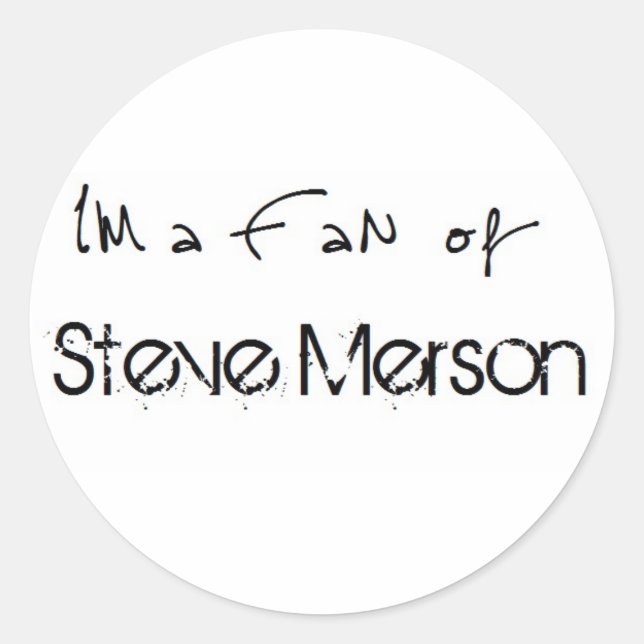 Autocollants : J'ai fan de Steve Merson (Devant)