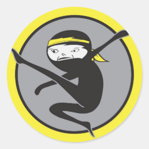 Autocollants jaunes de ceinture de Ninja