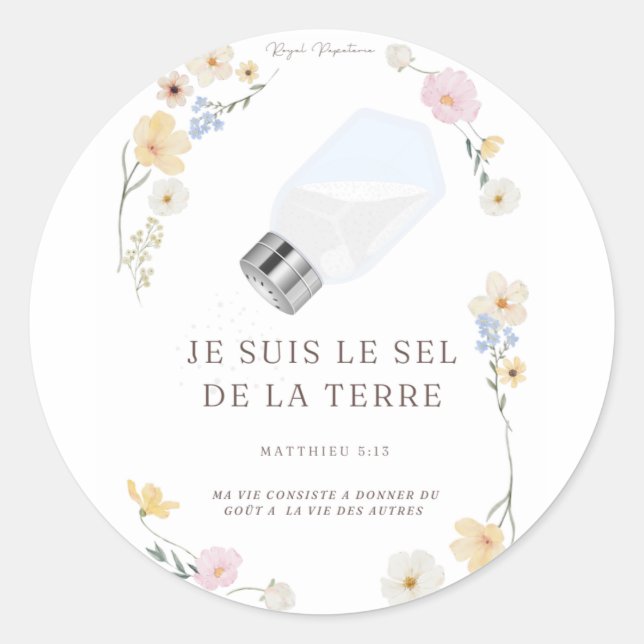 Autocollants  "Je suis le sel de la Terre" (Devant)