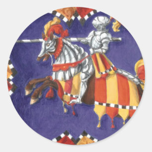 Autocollants joutants de chevalier médiéval