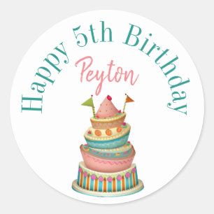 autocollants joyeux anniversaire personnalisés