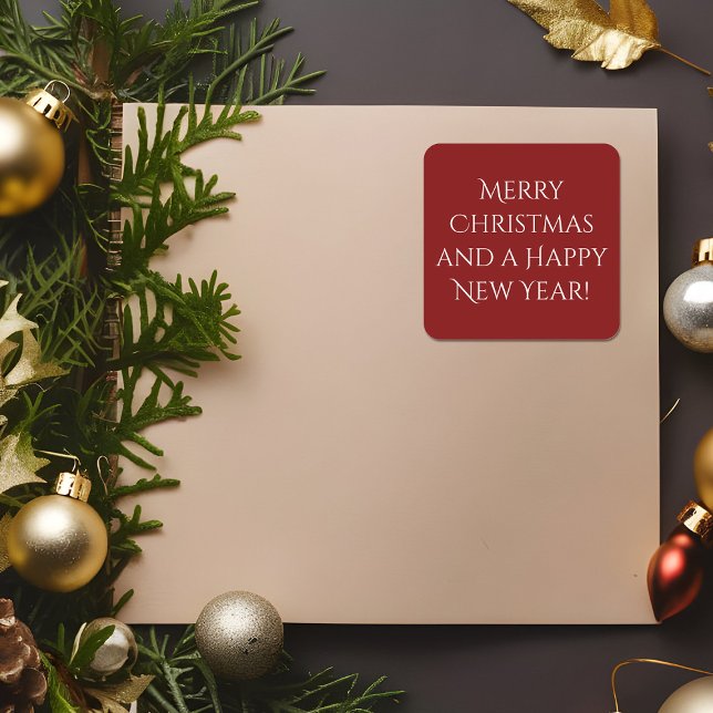 Autocollants Joyeux Noël Rouge Profond (Créateur téléchargé)