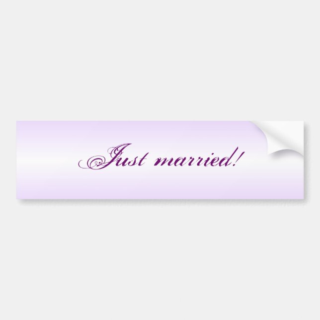 Autocollants Just married pour jeunes mariés (Devant)