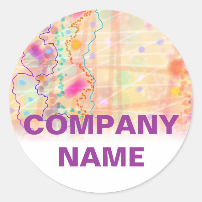 Autocollants - juste couleur pêche (Devant)