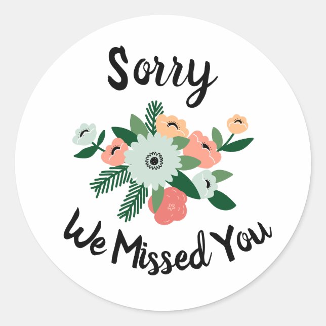 Autocollants JW Désolé Nous avons manqué Vous Mini (Devant)