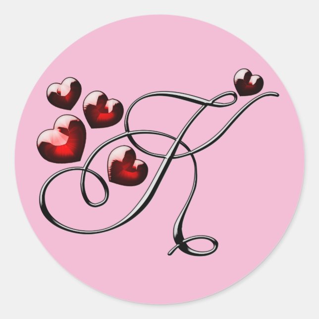 autocollants K initiaux monogramme (Devant)