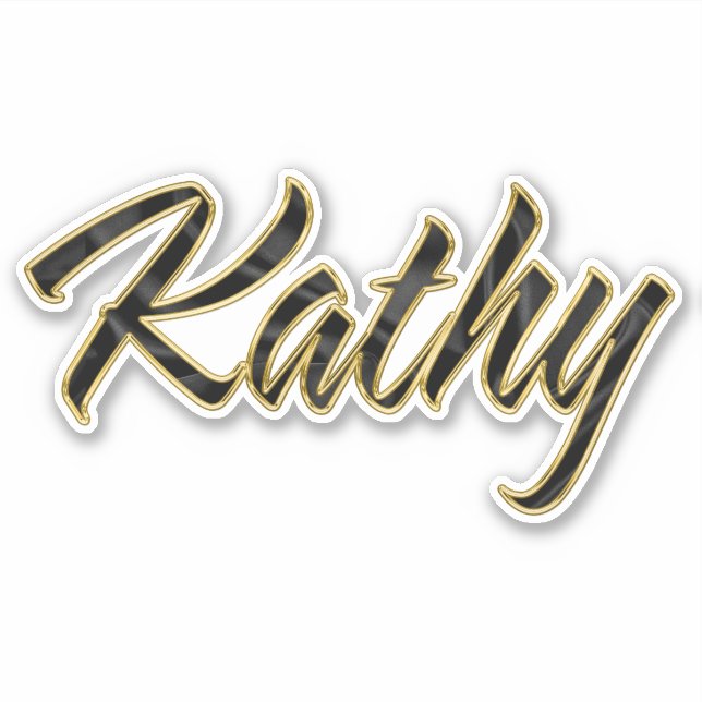 Autocollants Kathy black Gold Lettering (Devant)