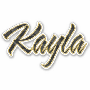Autocollants Kayla Black Gold Lettering