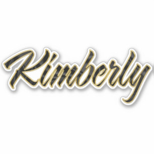 Autocollants Kimberly black gold lettering