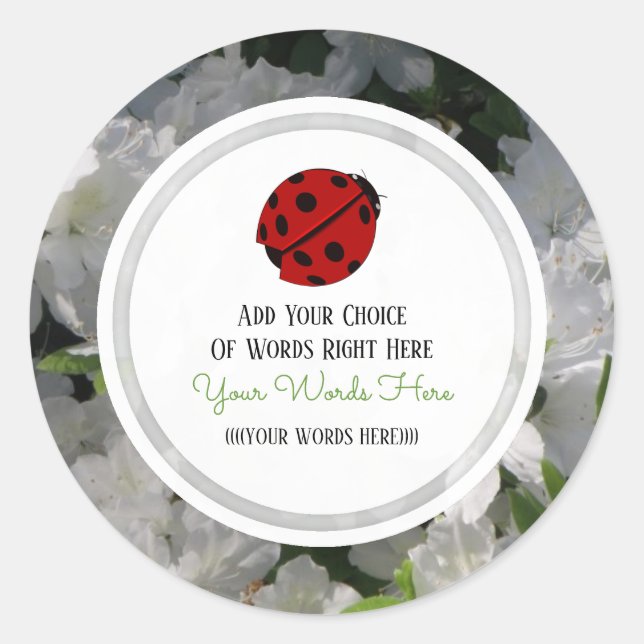 Autocollants Ladybug personnalisés (Devant)