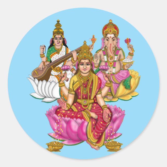 Autocollants Lakshmi Ganesha (Devant)