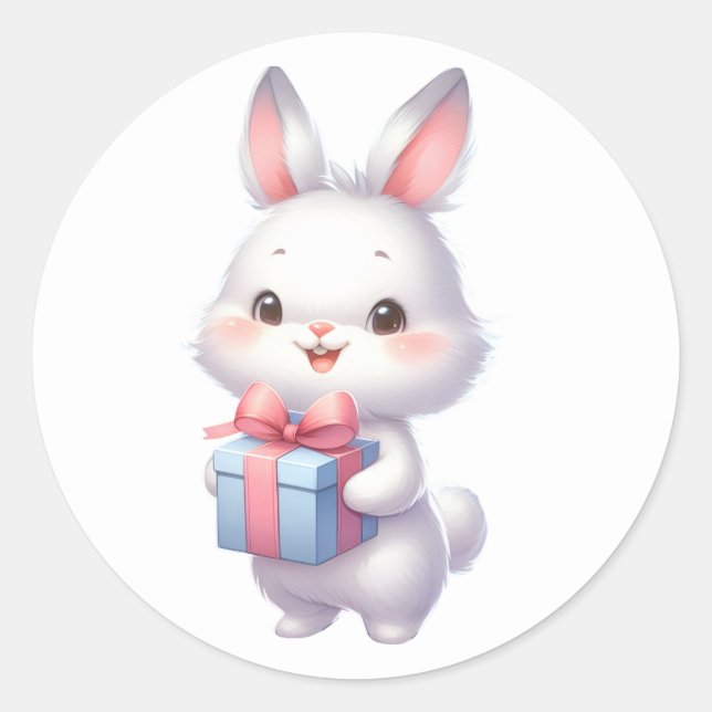 Autocollants Lapin Bunny Blanc (Devant)
