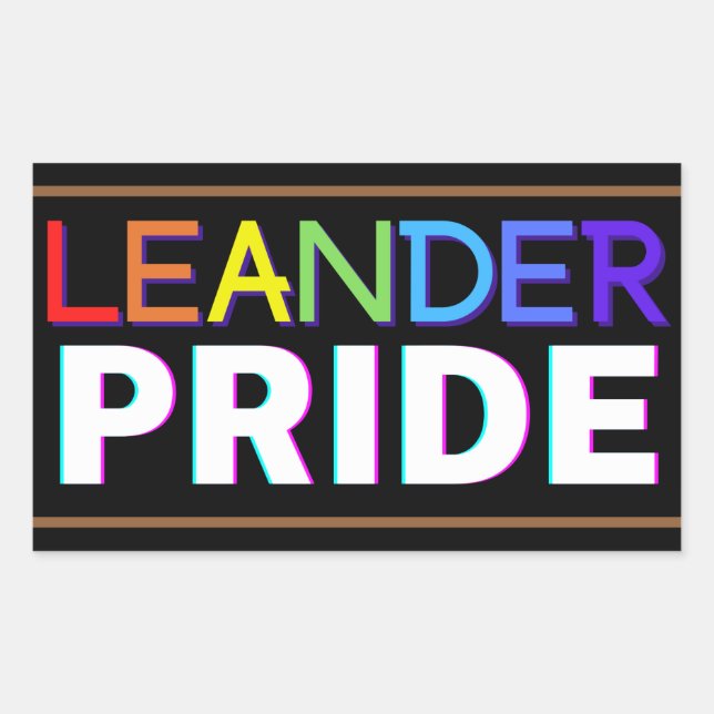 Autocollants Leander PRIDE, papier sans acide (Devant)