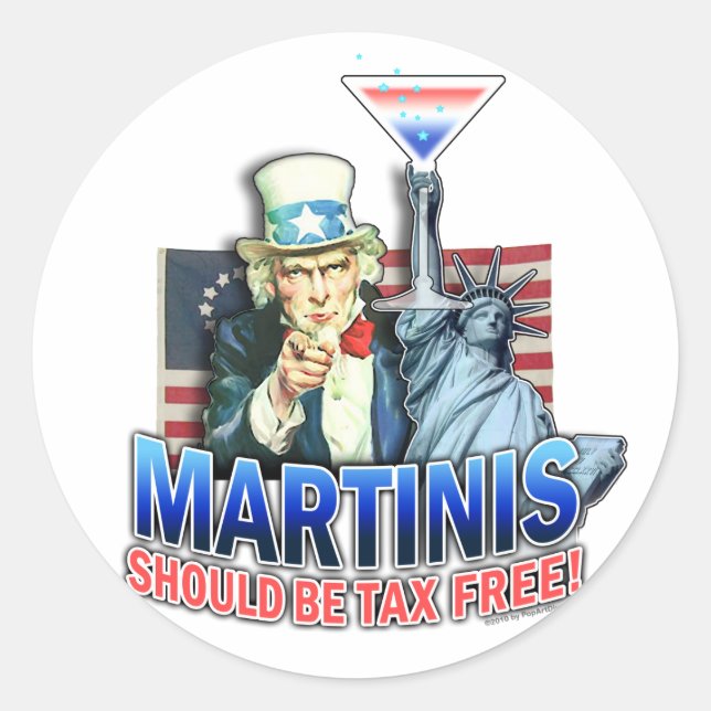 Autocollants - Les martinis devraient être exonéré (Devant)