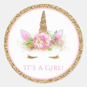 Autocollants Licorne Fille Licorne Baby Shower