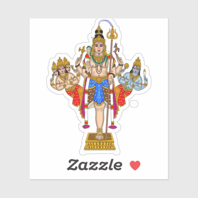 Autocollants Lord Ekpada Shiva (Feuille)