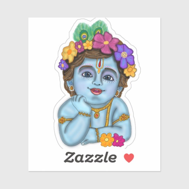 Autocollants Lord Krishna (Feuille)