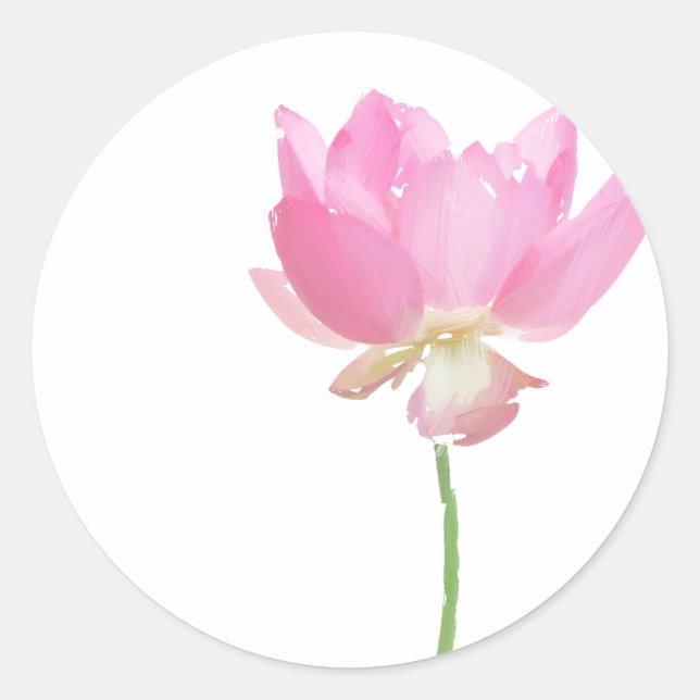 Autocollants Lotus peint en rose (Devant)