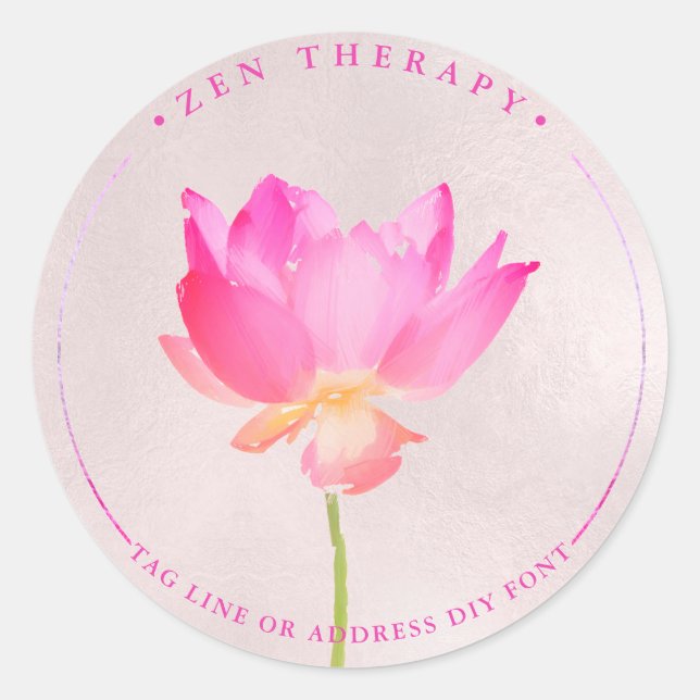 Autocollants Lotus peint en rose (Devant)