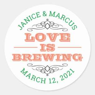 Autocollants Love is Brewing