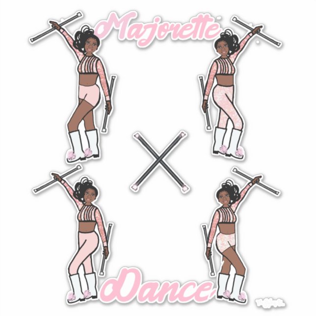 Autocollants Majorette Quick Change (Rose Pailleté (Devant)