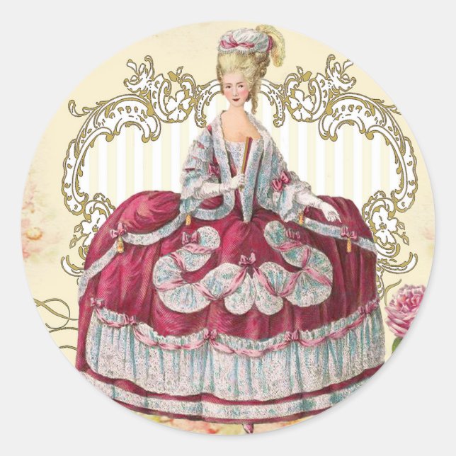 Autocollants Marie Antoinette, Sceaux d'enveloppe (Devant)