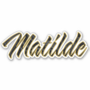 Autocollants Matilde black gold lettering