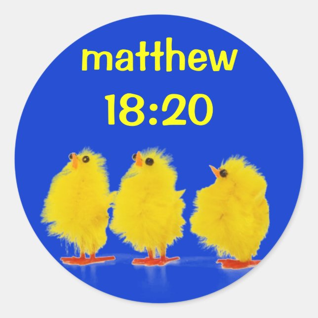 autocollants matthew 18:20 (Devant)