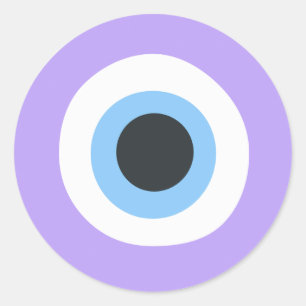autocollants mauvais œil violet 🧿 ronds