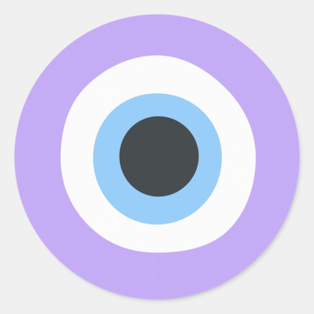autocollants mauvais œil violet 🧿 ronds (Devant)