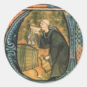 Autocollants médiévaux de vin d'échantillon de