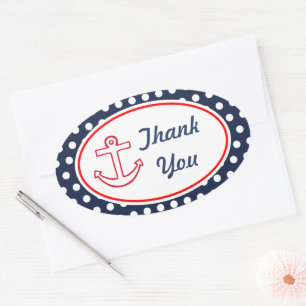 Autocollants Merci Anchor Navy Points