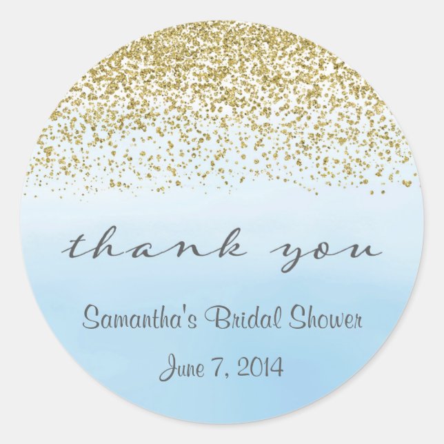 Autocollants Merci Or et Bleu (Devant)