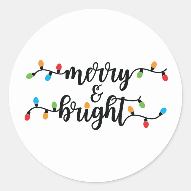 Autocollants Merry & Bright  (Devant)