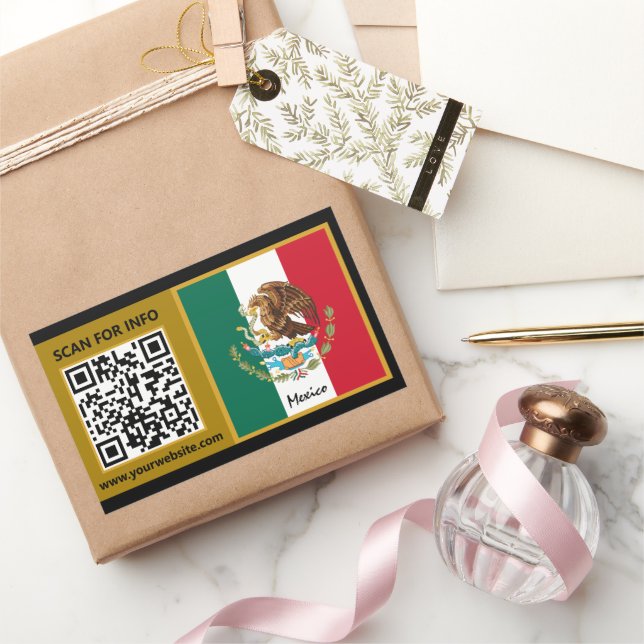 Autocollants Mexicains, QR Code Moderne, Drapeau M (Cadeaux)