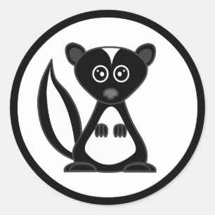 Autocollants mignons de mouffette de bande