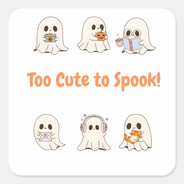 Autocollants mignons d'Halloween (Devant)
