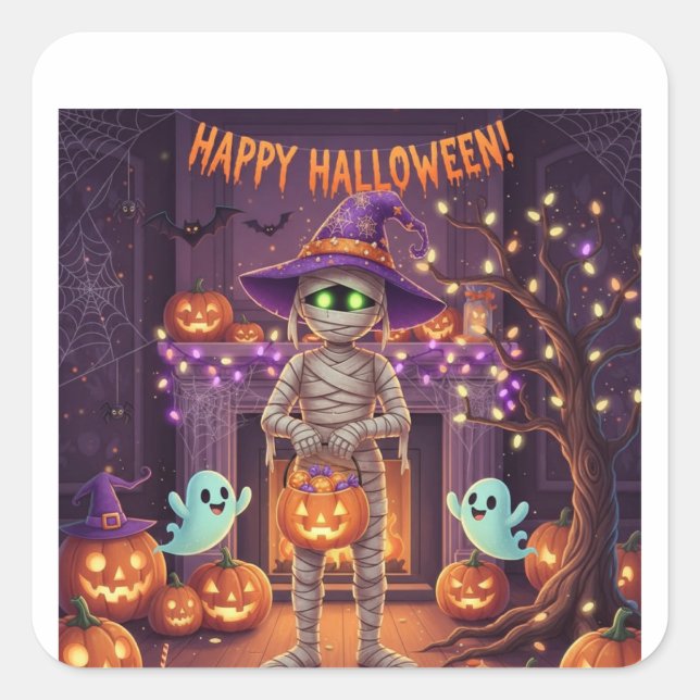Autocollants mignons pour Halloween (Devant)