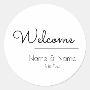 Autocollants minimalistes, simples et de bienvenue