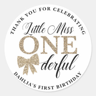 Autocollants Miss Onederful, noirs et or