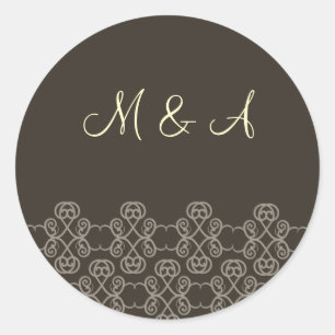 autocollants mocha damask