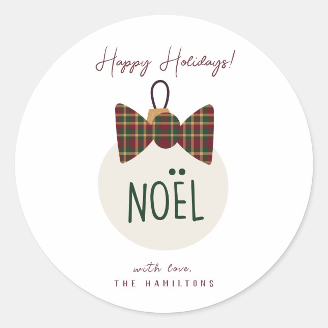 Autocollants modernes de Noël mignons (Devant)