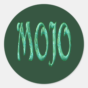 Autocollants mojo vert rond